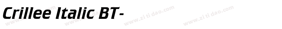 Crillee Italic BT字体转换
